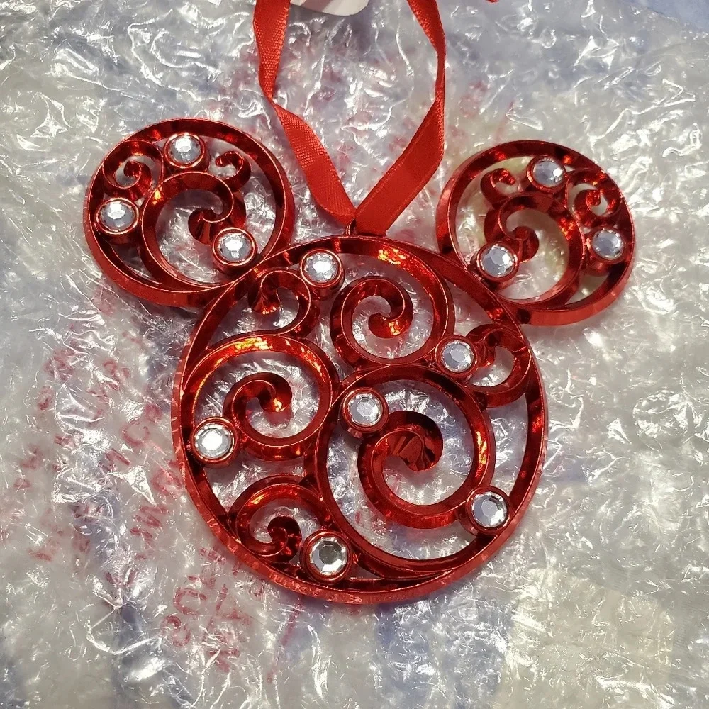 New Disney Mickey Mouse Icon Filigree Christmas Ornament Vintage